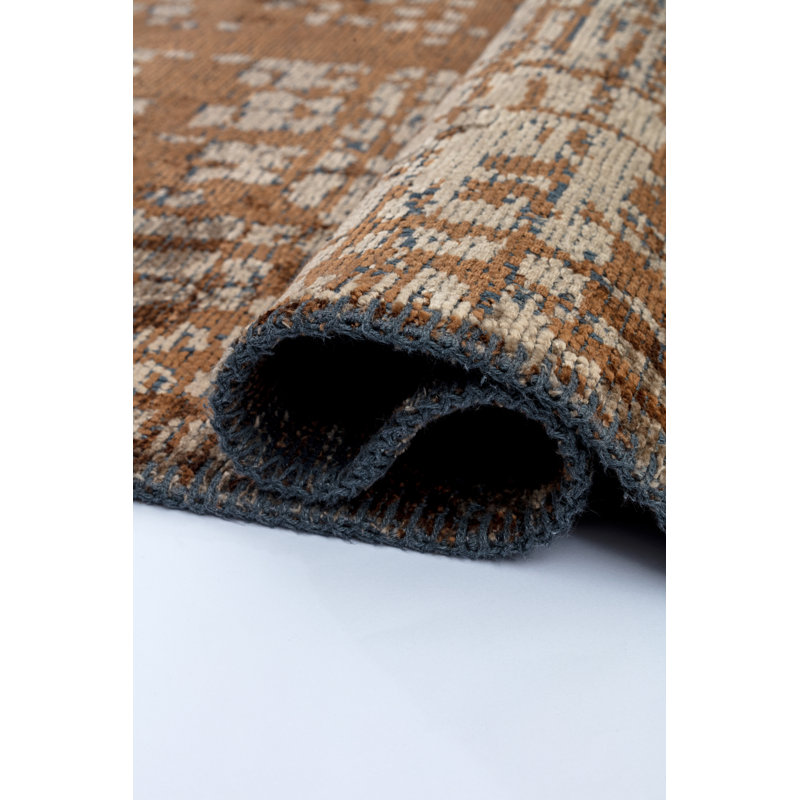 Rapture Brown/Tan Luxury Area Rug, Rectangle 7'10" x 11'2"