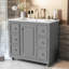 Meuble-lavabo moderne 36 po avec lavabo en céramique - Conception peu encombrante - Tiroirs à fermeture en douceur - Tablette en U réglable - Assemblage facile?-704902439
