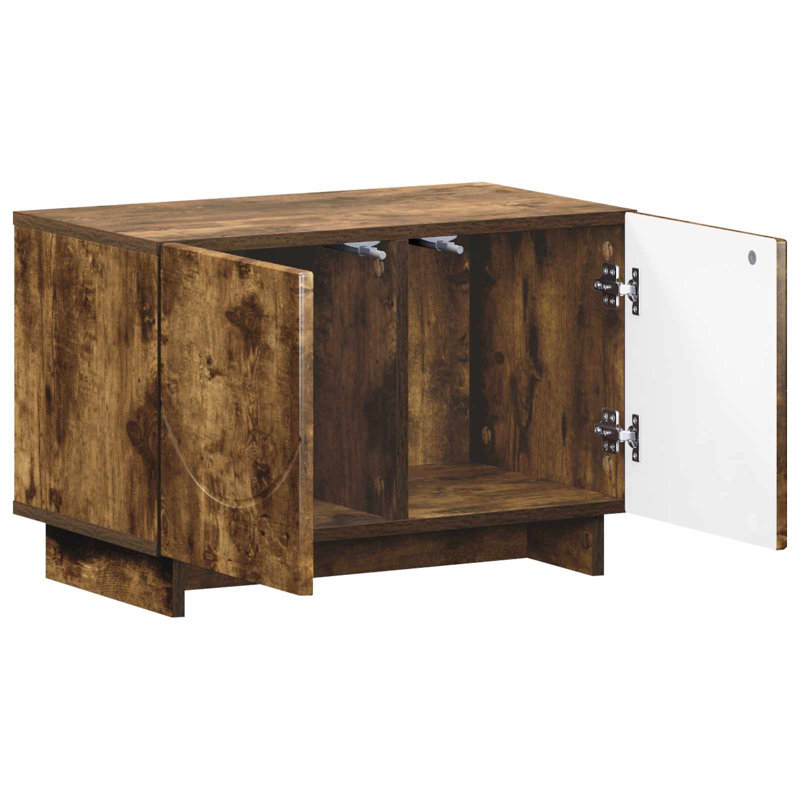 TV Stand, 40cm H x 60cm W x 34.5cm D, Smoked Oak