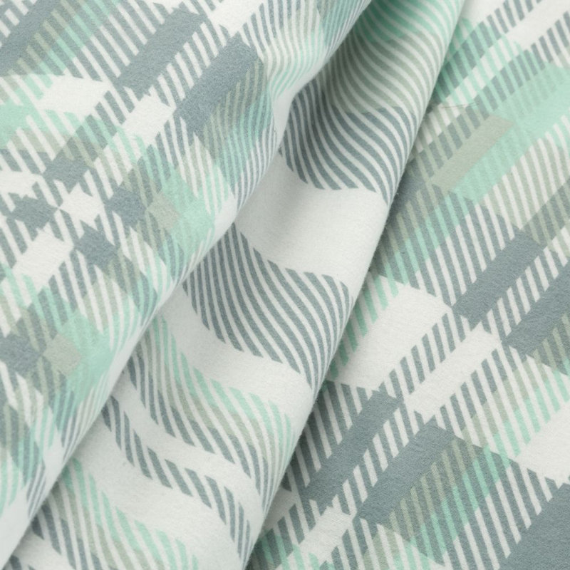 Cotton Plaid Duvet Cover Set with Pillowcases