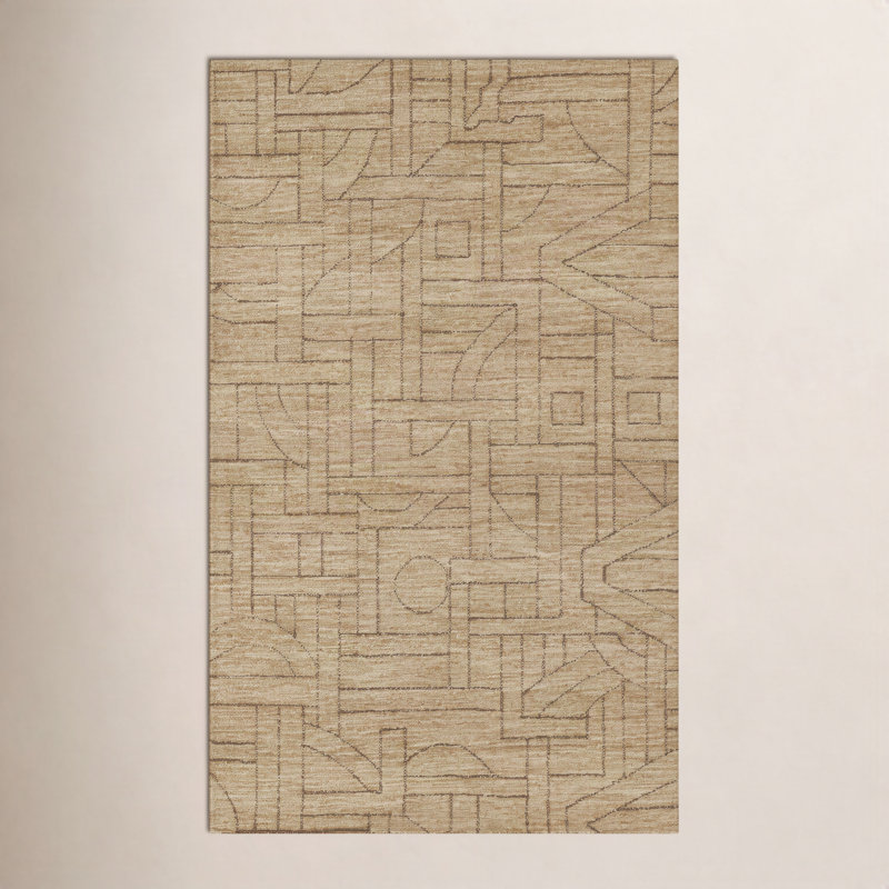 Ann-Sophie Wool Geometric Indoor Rug, Rectangle 3'6" x 5'6"