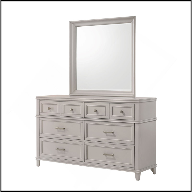 Commode 6 tiroirs grise, Gris
