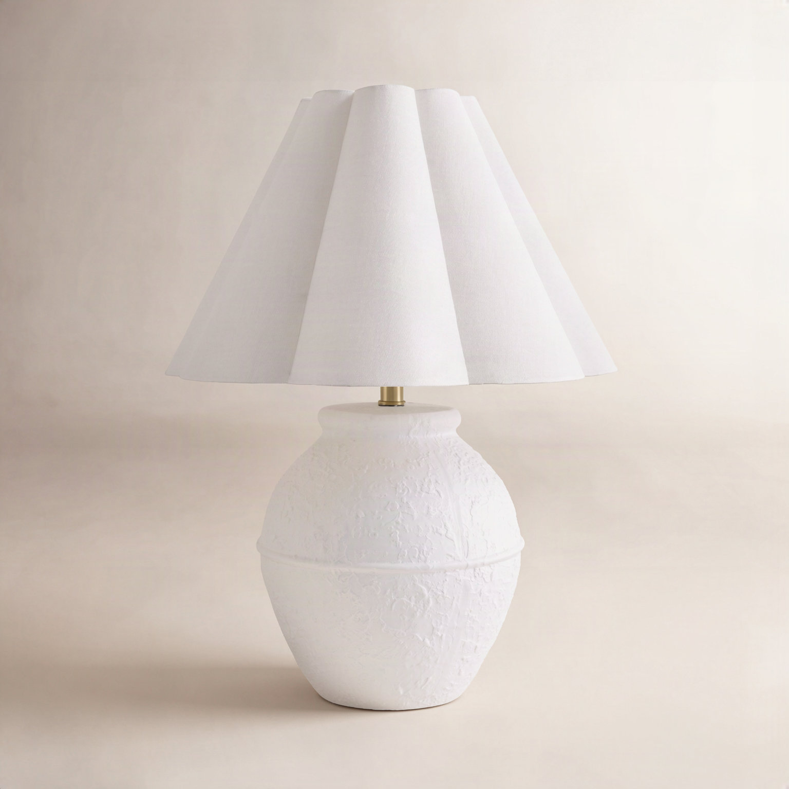 Ceramic Table Lamp, White