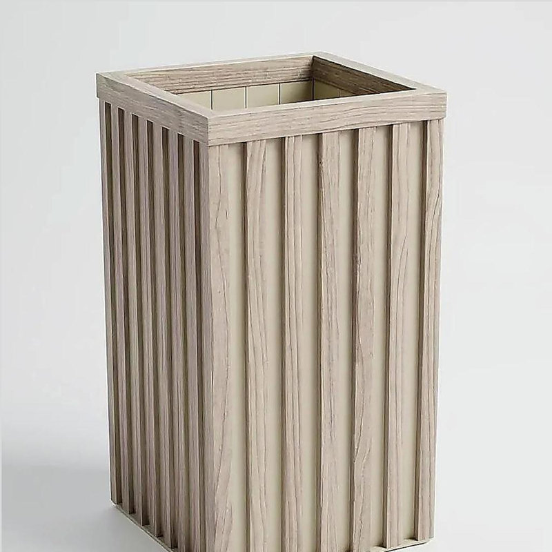 Square Grove Column Planter, Ash Brown