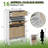 Shoe Storage Cabinet With 2 Flip Drawers & Large Drawer, Farmhouse Fluted Shoe Organizer With Metal Legs-449129132