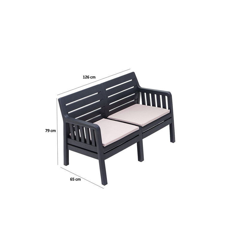 Cardamom 2 - Person Patio Dining Set with Rectangular Table