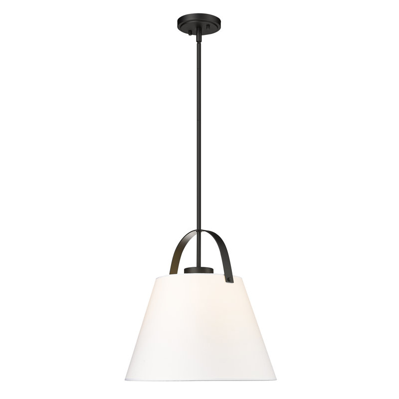 Luminaire suspendu 1 lumière Lupi, Noir mat, H 99 po x l 18 po x P 18 po