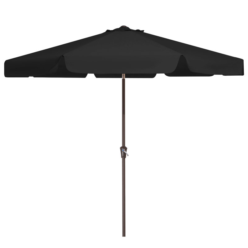 Parasol de marché pour patio extérieur, Noir, H 97,6 po x l 108 po x P 108 po