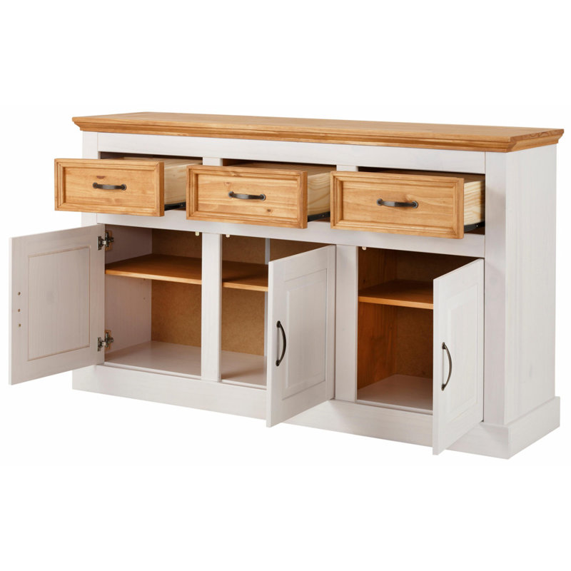 Perley 151cm Sideboard, White / Stain Wax