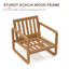 Chaise de patio d'extérieur avec coussins