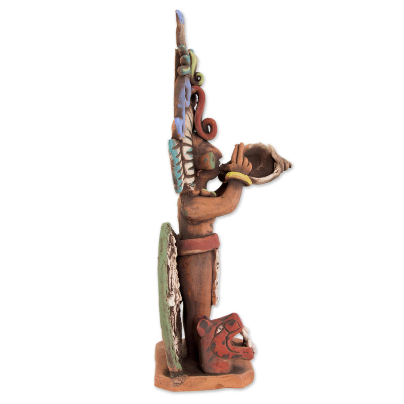 Figurine en céramique priest of the aztecs Ron