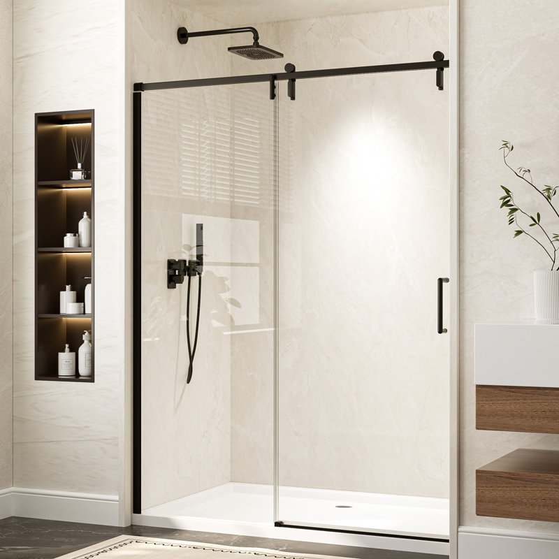 Porte de douche coulissante simple sans cadre l 56 "-60" x H 76 ", 76"