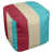 Rouge / beige / bleu sarcelle