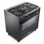 Cuisinière à double combustible 36 pouces Verona Ultima Midnight Series avec 5 brûleurs scellés