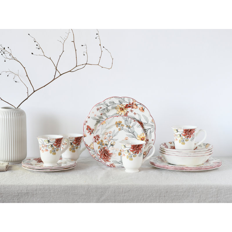 Fiore 16 Piece Dinnerware Set - Service for 4