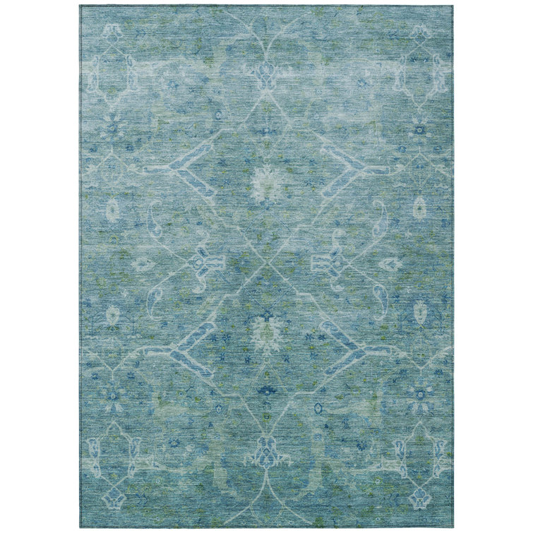 Machine Washable Indoor/Outdoor Masuda ACN2298 Global Rug