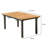 Cherisma Extendable Solid Wood Top Metal Base Dining Table