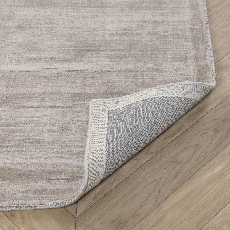 Berlin Distressed Handwoven Fabric Area Accent Rug, Dove Gray, Rectangle 8' x 10'