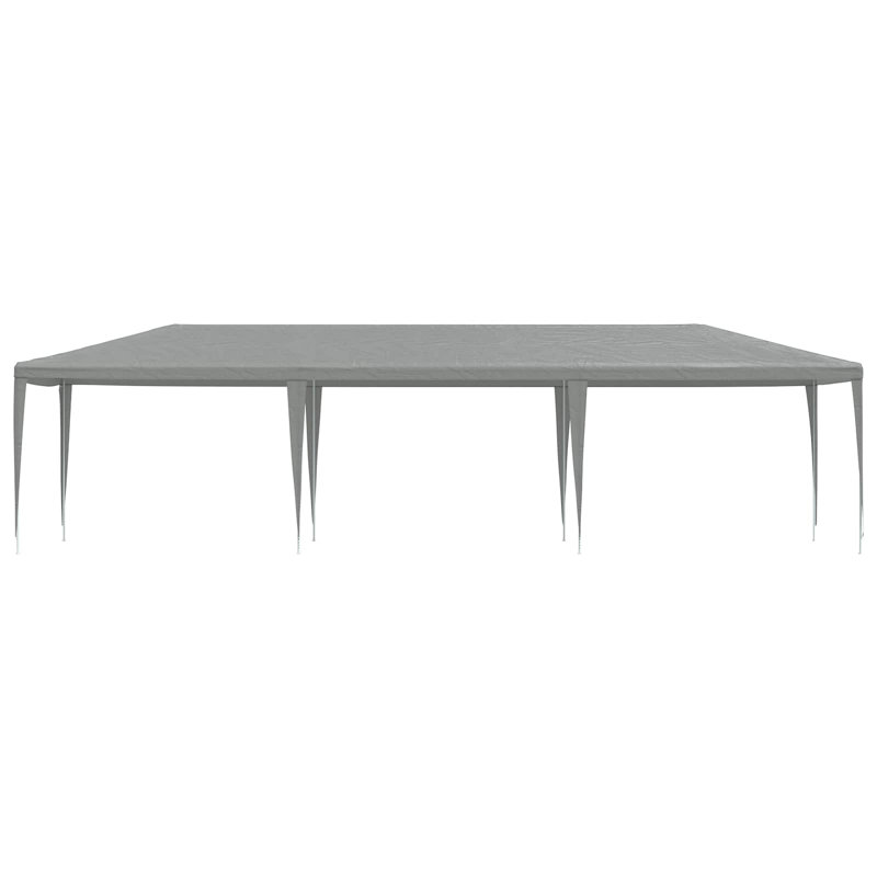 Vidaxl Party Tent Outdoor Garden Gazebo Marquee Canopy Shelter Pavilion PE, 255cm H x 900cm W x 300cm D, Light Grey