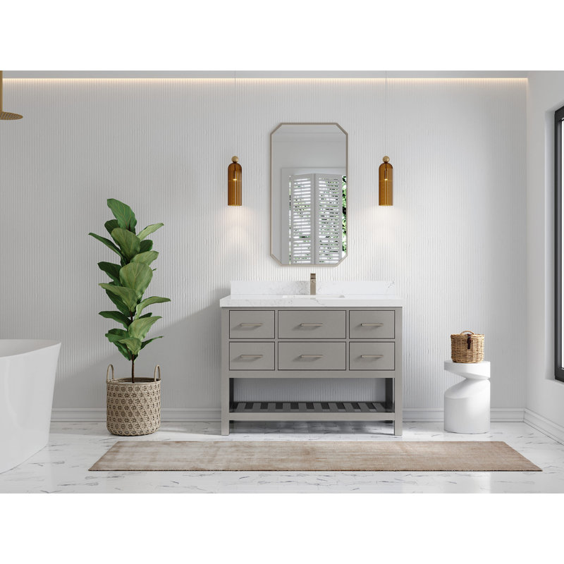 Parker 48'' Single Bathroom Vanity with Top, Empira