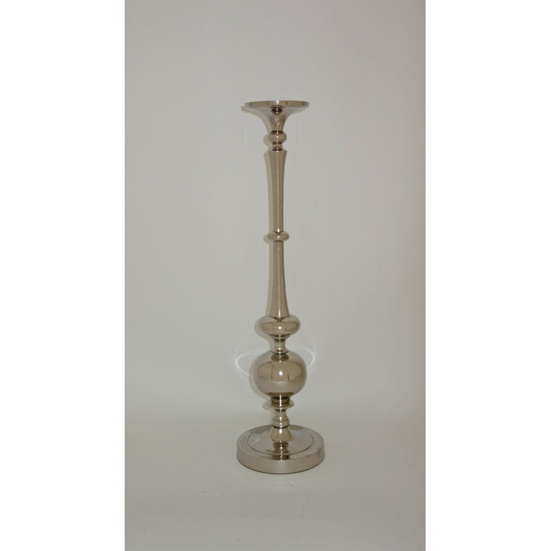 Bougeoir de table en acier inoxydable, H 20,25 po x l 5,25 po x P 5,25 po