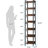 78.7" Extra Tall 7-Tier Rustic Brown Narrow Corner Bookshelf Storage Display Rack For Living Room