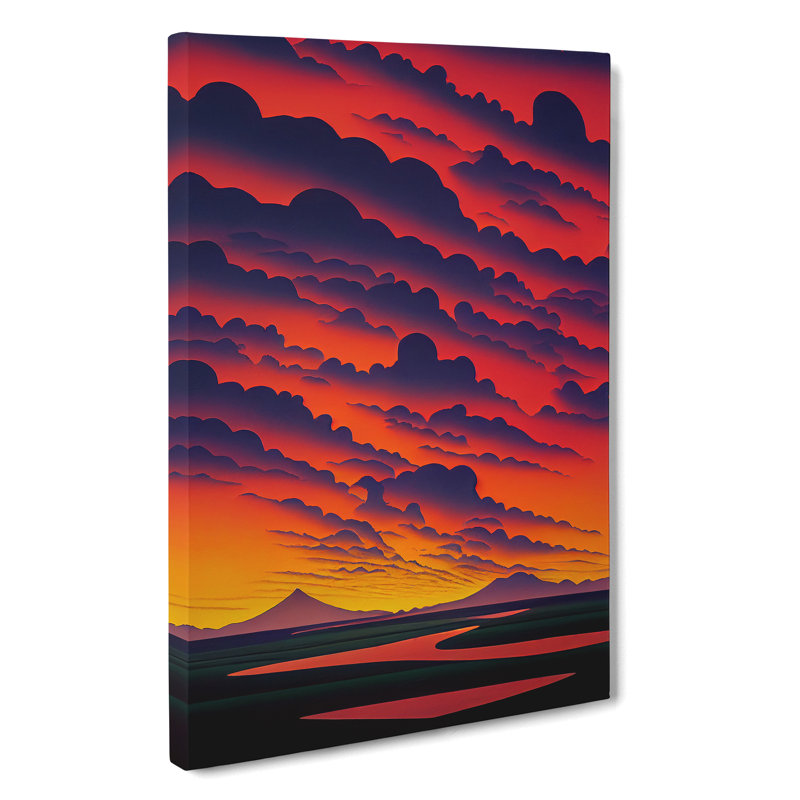 A Mountain Sunset No.2 - Wrapped Canvas, 50cm H x 35cm W x 3cm D