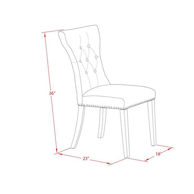 Ensemble de table de salle à manger 7 pièces avec pieds en X et 6 chaises rembourrées en tissu Gotham, 7, Jacobin patiné