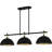 Cleo 3-Light Matte Black Linear Chandelier