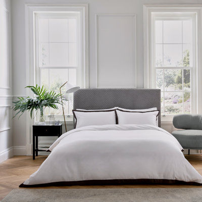 Olenna White Sateen 250 TC Duvet Cover Set