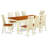 7 Piece Dining Set Consist of a Rectangle Dining Room Table with Butterfly Leaf and 6 Wood Seat Chairs, 42x84 Inch, Linen White-32060882-49666887-131074013