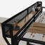 Lit mezzanine avec bureau, station de charge, 7 espaces de rangement ouverts et éclairage DEL pour enfants et adolescents (sans matelas)