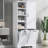 Bathroom Storage Cabinet with Doors and Drawers, Tilt-Out Laundry Hamper, Multiple Storage Space, Freestanding Style, Open Shelve, Adjustable Shelf-553884018