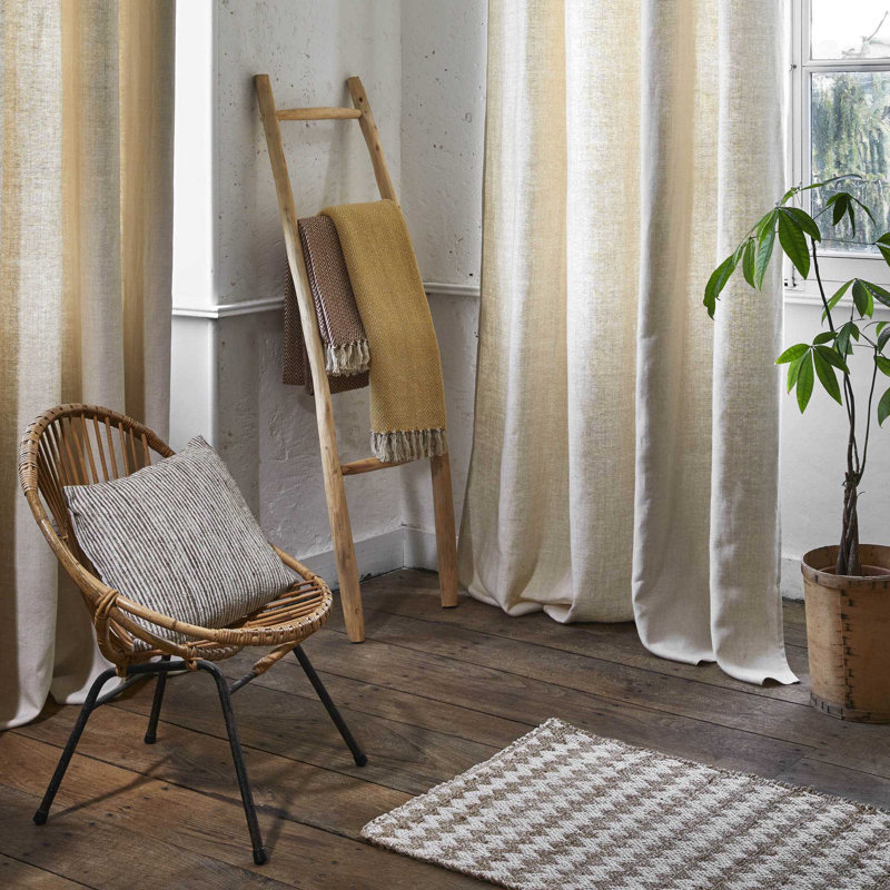 Lindview Linen Room Darkening Single Curtain Panel, 350 W x 275 D cm