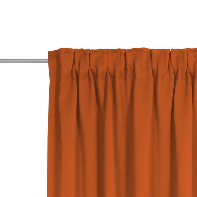 Newbury 67% Polyester And 33% Cotton Room Darkening Single Curtain Panel, 130cm Width x 295cm Drop, Terra