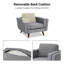 Fauteuil d'appoint rembourré de 39,3 po de largeur avec pieds en bois massif Havens-204161379