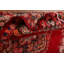 Tapis traditionnel rétro médaillon rouge 9 x 13