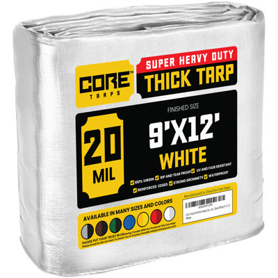 20 Mil Heavy Duty Polyethylene Tarp, Waterproof, UV Resistant