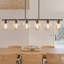 Yisenia 6 - Light Chandelier Kitchen Lighting Dining Ceiling Lights Matte Black Chandelier