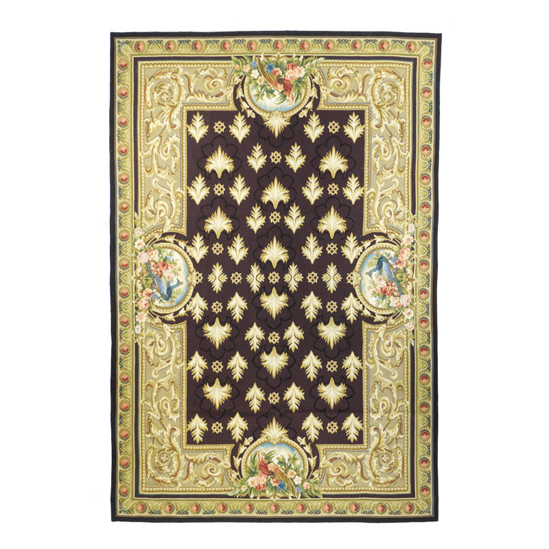 Victor Gallery Wool Floral Aubusson Tapestry Rug 6'0'' x 9'0''