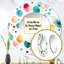 Rubyn Watercolor Delight Motif à pois - grand miroir à pois, miroir mural décoratif moderne, impression d'art en métal-748368659-774254832