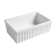 Whitehaus 30” Reversible Single Bowl Fireclay Kitchen Sink: Lip+Fluted, Lip Front Apron