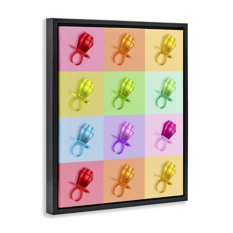 Cadre flottant Candy, 31 x 25, Jet Black Floater Framed
