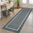 2x6 Braided Print Runner Rug for Hallway WashableModern Bordered Bedroom Carpet for Bathroom Entryway Laundry Black Grey-1492880224-1492880230