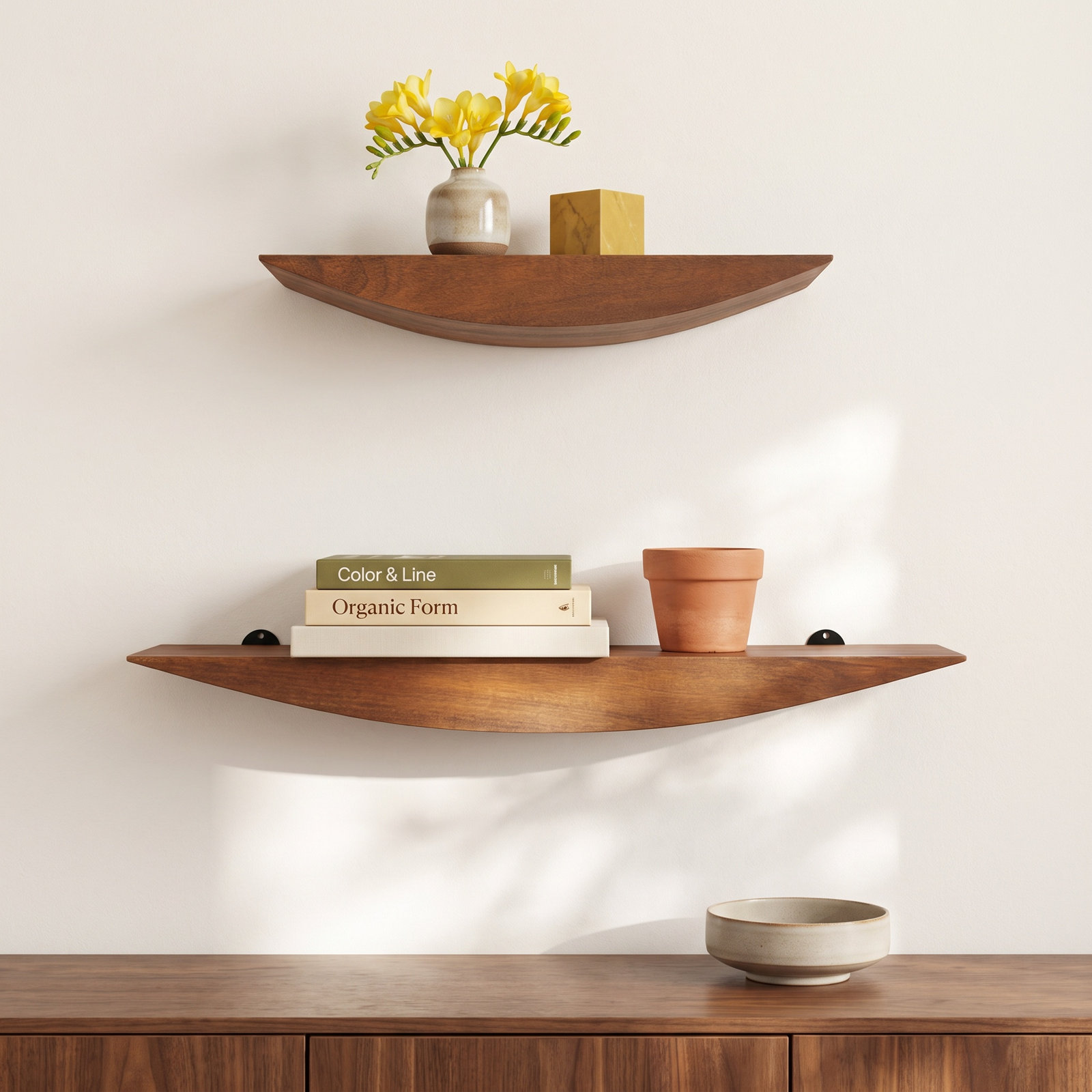 Oiva 24" Floating Shelf, Walnut