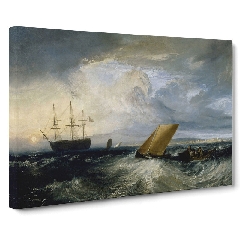 Heerness As Seen from the Nore by Joseph Mallord William Turner - Wrapped Canvas Painting, 35cm H x 50cm W x 3cm D