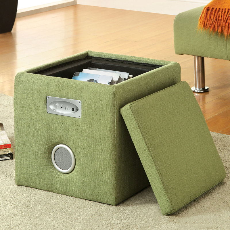Upholstered Ottoman, Green