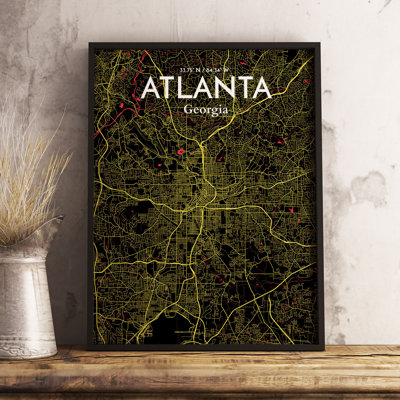 Atlanta City Map - No Frame Print
