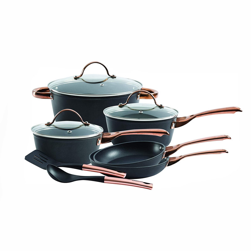 Gibson 10 Pieces Aluminum Non Stick Cookware Set