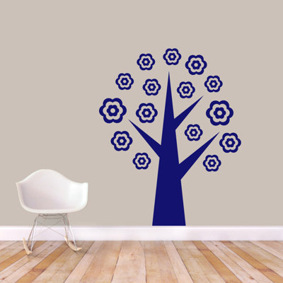 Décalcomanie murale arbre fleur